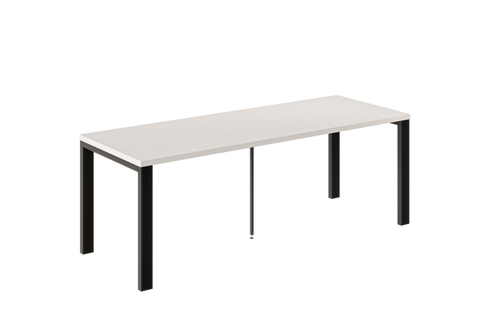 Ausziehbarer Esstisch Garant 80-215 x 80 cm für 2 4 6 8 Personen, Kaschmir, Metallgestell Schwarz, Bild 3