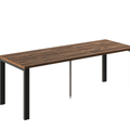 Ausziehbarer Esstisch Garant 80-215 x 80 cm für 2 4 6 8 Personen, Eiche Stirling, Metallgestell Schwarz, Bild 3