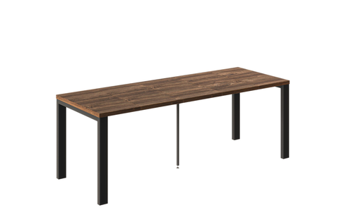 Ausziehbarer Esstisch Garant 80-215 x 80 cm für 2 4 6 8 Personen, Eiche Stirling, Metallgestell Schwarz, Bild 3