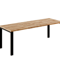 Ausziehbarer Esstisch Garant 130-220 x 80 cm für 4 6 8 Personen, Eiche Craft Gold, Metallgestell Schwarz, Bild 3