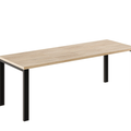 Ausziehbarer Esstisch Garant 130-220 x 80 cm für 4 6 8 Personen, Eiche Cremona, Metallgestell Schwarz, Bild 3