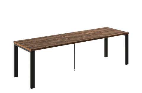 Ausziehbarer Esstisch Garant 130-265 x 80 cm für 4 6 8 10 Personen, Eiche Stirling, Metallgestell Schwarz, Bild 3