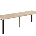 Ausziehbarer Esstisch Garant 130-265 x 80 cm für 4 6 8 10 Personen, Eiche Cremona, Metallgestell Schwarz, Bild 3
