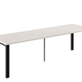 Ausziehbarer Esstisch Garant 130-265 x 80 cm für 4 6 8 10 Personen, Kaschmir, Metallgestell Schwarz, Bild 3
