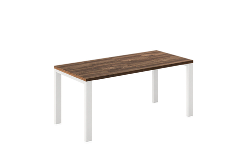 Ausziehbarer Esstisch Garant 80-170 x 80 cm für 2 4 6 Personen, Eiche Stirling, Metallgestell Weiß matt, Bild 3