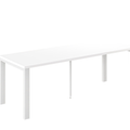 Ausziehbarer Esstisch Garant 80-215 x 80 cm für 2 4 6 8 Personen, Weiß Hochglanz, Metallgestell Weiß matt, Bild 3