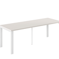 Ausziehbarer Esstisch Garant 80-215 x 80 cm für 2 4 6 8 Personen, Kaschmir, Metallgestell Weiß matt, Bild 3
