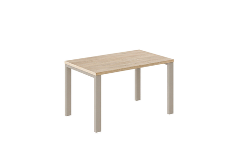 Ausziehbarer Esstisch Garant 130-220 x 80 cm für 4 6 8 Personen, Eiche Cremona, Metallgestell Kaschmir matt, Bild 4