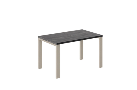 Ausziehbarer Esstisch Garant 130-265 x 80 cm für 4 6 8 10 Personen, Beton Dunkel, Metallgestell Kaschmir matt, Bild 4