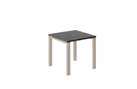 Ausziehbarer Esstisch Garant 80-170 x 80 cm für 2 4 6 Personen, Beton Dunkel, Metallgestell Kaschmir matt, Bild 4