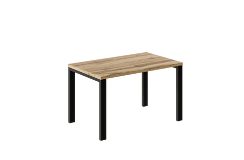 Ausziehbarer Esstisch Garant 130-220 x 80 cm für 4 6 8 Personen, Eiche Wotan, Metallgestell Schwarz, Bild 4