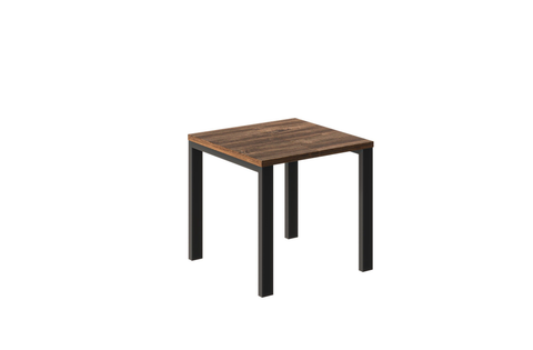 Ausziehbarer Esstisch Garant 80-170 x 80 cm für 2 4 6 Personen, Eiche Stirling, Metallgestell Schwarz, Bild 4