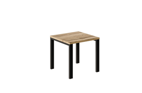 Ausziehbarer Esstisch Garant 80-170 x 80 cm für 2 4 6 Personen, Eiche Wotan, Metallgestell Schwarz, Bild 4