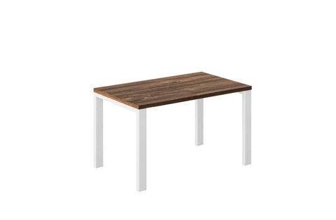 Ausziehbarer Esstisch Garant 130-220 x 80 cm für 4 6 8 Personen, Eiche Stirling, Metallgestell Weiß matt, Bild 4