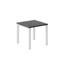 Ausziehbarer Esstisch Garant 80-170 x 80 cm für 2 4 6 Personen, Beton Dunkel, Metallgestell Weiß matt, Bild 4