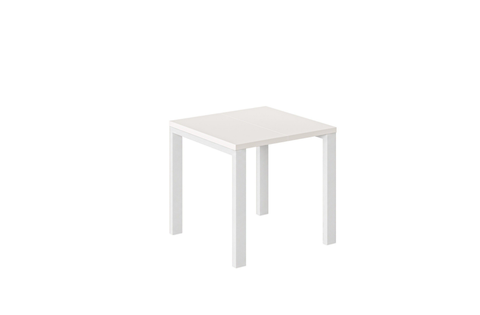 Ausziehbarer Esstisch Garant 80-170 x 80 cm für 2 4 6 Personen, Kaschmir, Metallgestell Weiß matt, Bild 4