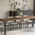 Ausziehbarer Esstisch Garant 130-265 x 80 cm für 4 6 8 10 Personen, Eiche Monastery, Metallgestell Schwarz, Bild 1