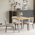 Ausziehbarer Esstisch Garant 80-215 x 80 cm für 2 4 6 8 Personen, Eiche Wotan, Metallgestell Kaschmir matt, Bild 2