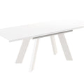 Ausziehbarer Esstisch "Como White" 130-210cm (Weiß Hochglanz) von Endo-Möbel bei coso-home