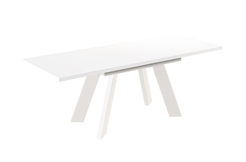 Ausziehbarer Esstisch "Como White" 130-210cm (Weiß Hochglanz) von Endo-Möbel bei coso-home