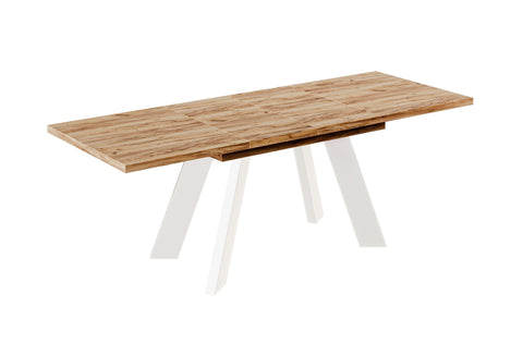 Ausziehbarer Esstisch "Como White" 130-210cm (Eiche Craft Gold) von Endo-Möbel bei coso-home