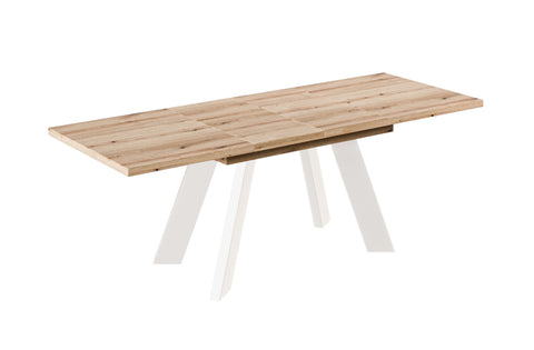 Ausziehbarer Esstisch "Como White" 130-210cm (Eiche Evoke) von Endo-Möbel bei coso-home