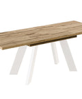 Ausziehbarer Esstisch "Como White" 130-210cm (Eiche Wotan) von Endo-Möbel bei coso-home