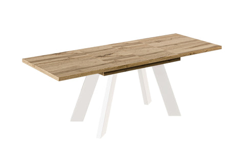 Ausziehbarer Esstisch "Como White" 130-210cm (Eiche Wotan) von Endo-Möbel bei coso-home