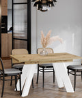 Ausziehbarer Esstisch "Como White" 130-210cm (Eiche Artisan) von Endo-Möbel bei coso-home