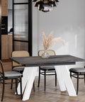 Ausziehbarer Esstisch "Como White" 130-210cm (Beton Dunkel) von Endo-Möbel bei coso-home