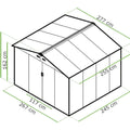 Hardmaister Metall-Gerätehaus Hudson 277 x 255 cm Anthrazit - Satteldach Gartenhaus
