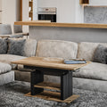Kompakter Couchtisch Dior in geschlossener Position im modernen Wohnzimmer