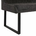Eckbankgruppe Appia - Eiche Artisan mit 2 Drehstühlen in Anthrazit - Lange Seite links, Rücken Variante 2