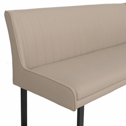 Eckbankgruppe Appia - Eiche Artisan mit Eckbank und Sitzbank in Kunstleder Beige für 7 Personen