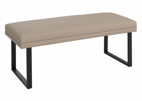 Eckbankgruppe Appia - Eiche Evoke mit Eckbank und Sitzbank in Kunstleder Beige für 7 Personen
