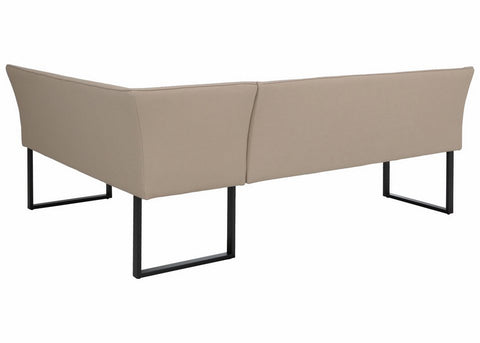 Essgruppe Lara - Eiche Monastery mit Eckbank und Sitzbank in Kunstleder Beige für 7 Personen