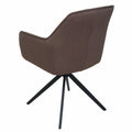 Essgruppe Lara - Beton Dunkel mit 6 Stühlen in Braun für 6 Personen