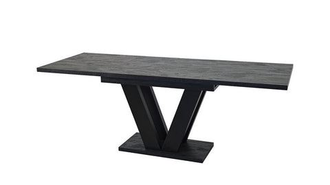 Essgruppe Lara - Beton Dunkel mit 6 Stühlen in Creme-Beige für 6 Personen