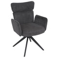 Essgruppe Lara 130-210cm inkl. 6 drehbare Bouclé-Stühle