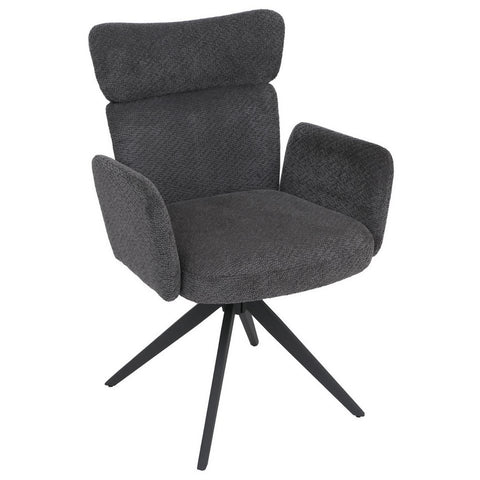 Essgruppe Lara 130-210cm inkl. 6 drehbare Bouclé-Stühle