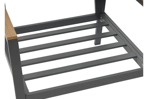 Focus Garden Gartenlounge-Set Edison Caffe Anthrazit 5-Sitzer 4-tlg Aluminium Polywood