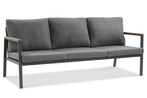 Focus Garden Gartenlounge-Set Edison Caffe Anthrazit 5-Sitzer 4-tlg Aluminium Polywood