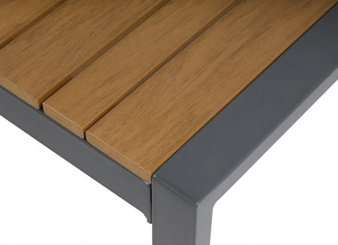 Focus Garden Gartenlounge-Set Edison Caffe Anthrazit 5-Sitzer 4-tlg Aluminium Polywood