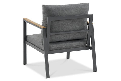 Focus Garden Gartenlounge-Set Edison Caffe Anthrazit 5-Sitzer 4-tlg Aluminium Polywood