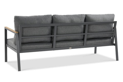 Focus Garden Gartenlounge-Set Edison Caffe Anthrazit 5-Sitzer 4-tlg Aluminium Polywood