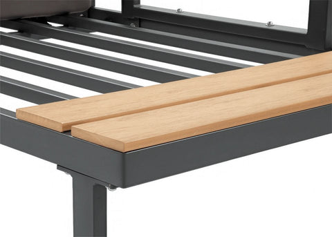 Focus Garden Gartenlounge-Set Emerson Ecksofa-Set mit Tisch Grau Stahl Polywood 227x227 cm