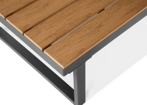 Focus Garden Gartenlounge-Set Emerson Ecksofa-Set mit Tisch Grau Stahl Polywood 227x227 cm