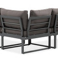 Focus Garden Gartenlounge-Set Emerson Ecksofa-Set mit Tisch Grau Stahl Polywood 227x227 cm