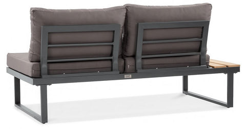 Focus Garden Gartenlounge-Set Emerson Ecksofa-Set mit Tisch Grau Stahl Polywood 227x227 cm