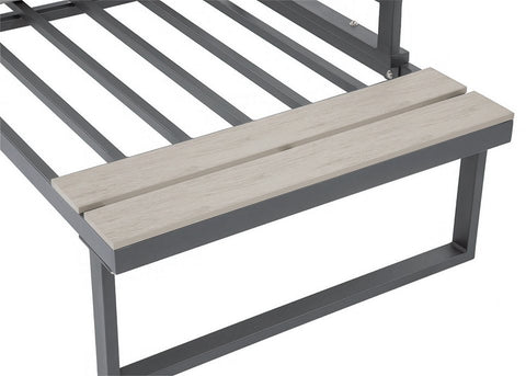 Focus Garden Gartenlounge-Set "Emerson" Ecksofa-Set Stahl & Polywood Hellgrau 220x220cm